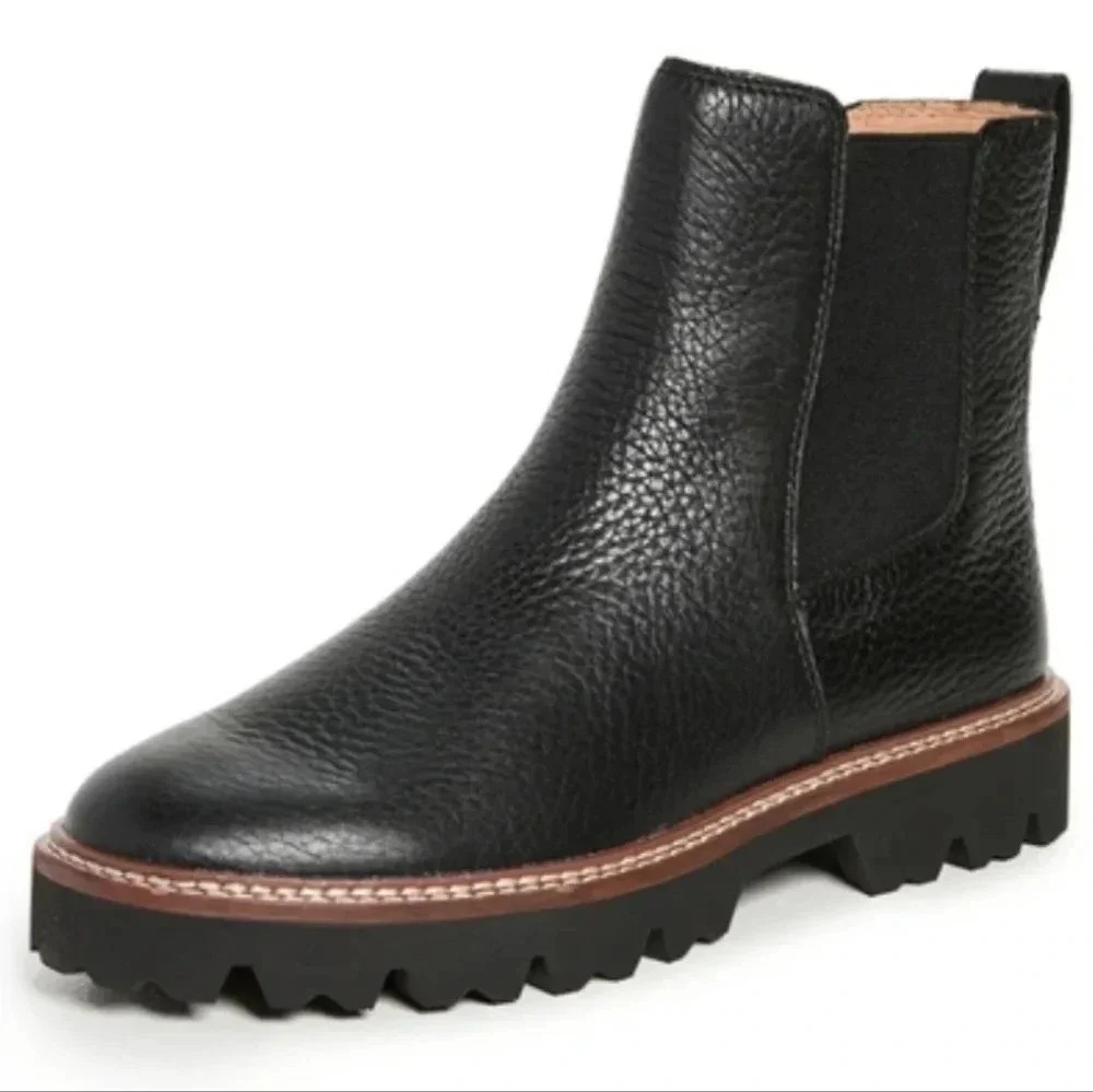 MADEWELL The Citywalk Lugsole Chelsea Boot In Leather Black Size 6 - Picture 2 of 11